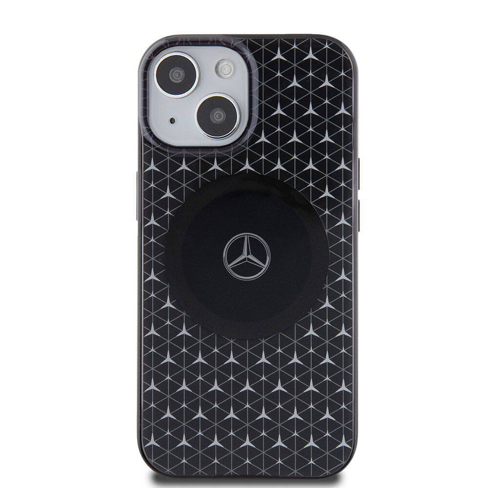 Mercedes Benz iPhone 15 Orjinal Lisanslı M-safe Şarj Özellikli Çift Katmanlı Mini Yıldız Desenli Kılıf Mercedes Benz iPhone 15 Orjinal Lisanslı M-safe Şarj Özellikli Çift Katmanlı Mini Yıldız Desenli Kılıf